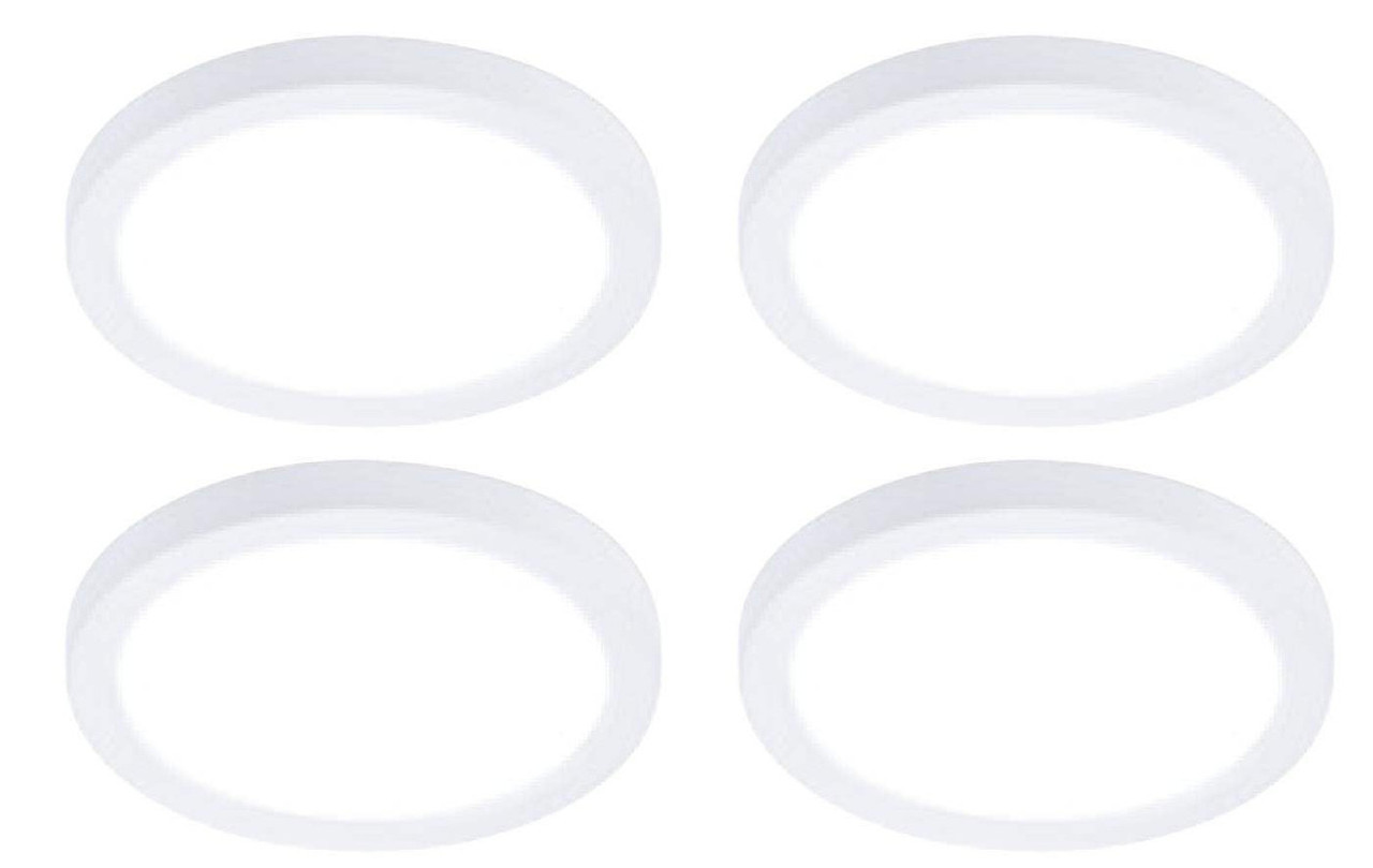 (case of 4) Lightolier LED Surface Mount Downlight, 14 inch round, Field Selectable Color Temperature, 25 watts 1650 lumens, TRIAC Dimming to 5 percent, 120V, White, SD14R16ESCT1W