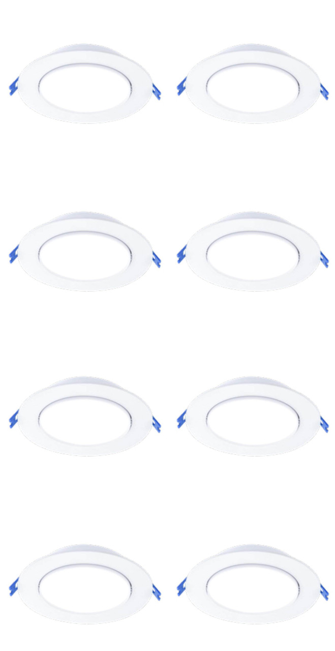 (case of 8) Lightolier LED  Gimbal Downlight, 4 inch round, 700 lumen, 11 watt, TRIAC dimming to 5 percent, Field Selectable Color Temperature, GB4R7ESCT1W, 120V, White