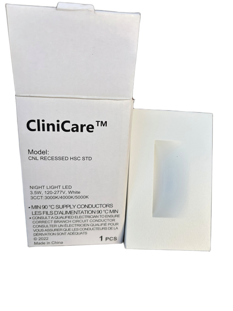 Clinicare LED Night Light, 3.5 watt, 120-277V,  5 inches x 3 inches, 3 color temperatures -3000K, 4000K , 5000K