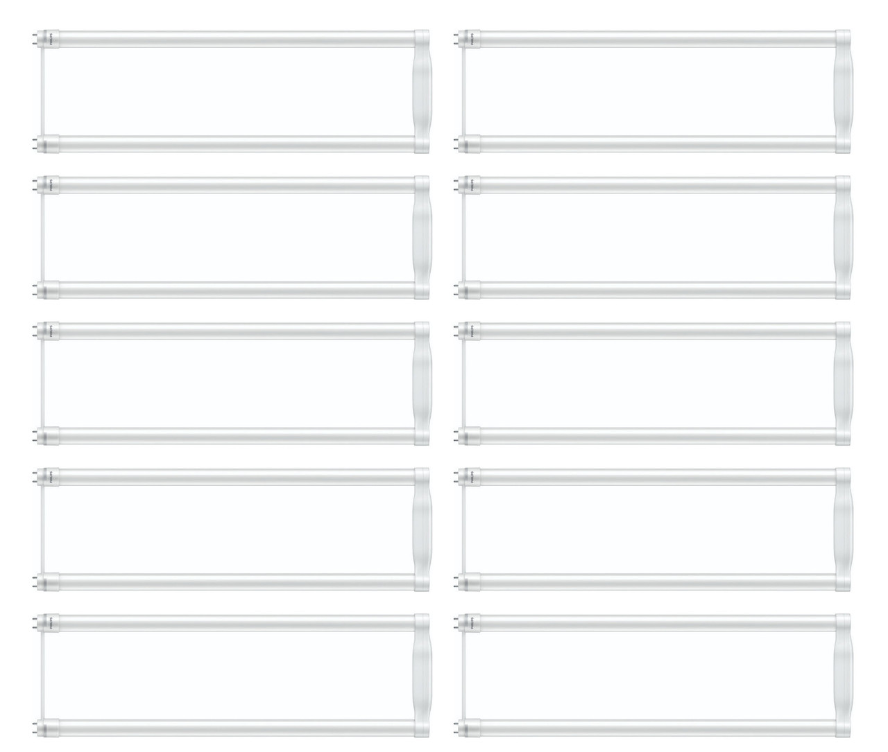 Philips CorePro MainsFit LED T8 U-tube U-shaped lamp, 15.5 watt, 2100 lumen,  4000K Cool White, Type B Ballast bypass, replacement for T8 Fluorescent Utube (case of 10)