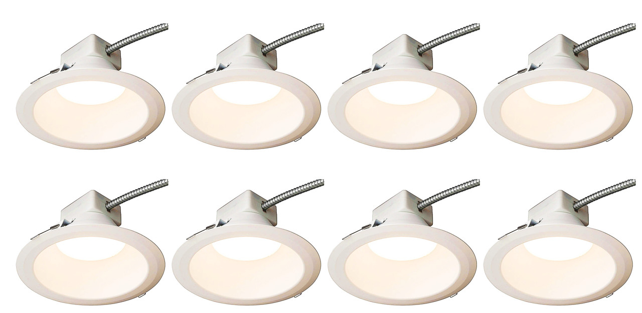 Lumination LRX Series LED downlight, 8 inch round,  3000 lumen, 3000K Color Temperature, 0-10V Dimming, 120-277V, LRXR830830MD (case of 8)