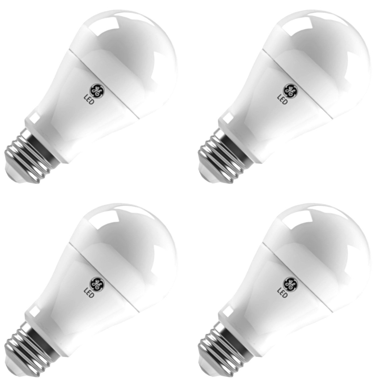 (4 LED Bulbs) GE Lighting 95928 LED A19, 7 Watt, 500 lumen, 5000K Cool WhiteA19, Medium Base. 5000 Kelvin Dimmable LED