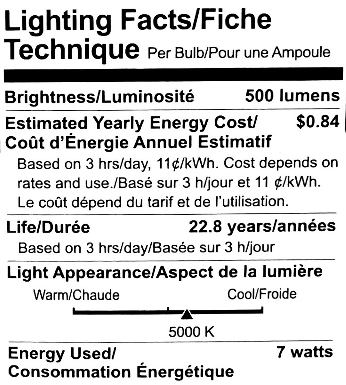 (4 LED Bulbs) GE Lighting 95928 LED A19, 7 Watt, 500 lumen, 5000K Cool WhiteA19, Medium Base. 5000 Kelvin Dimmable LED