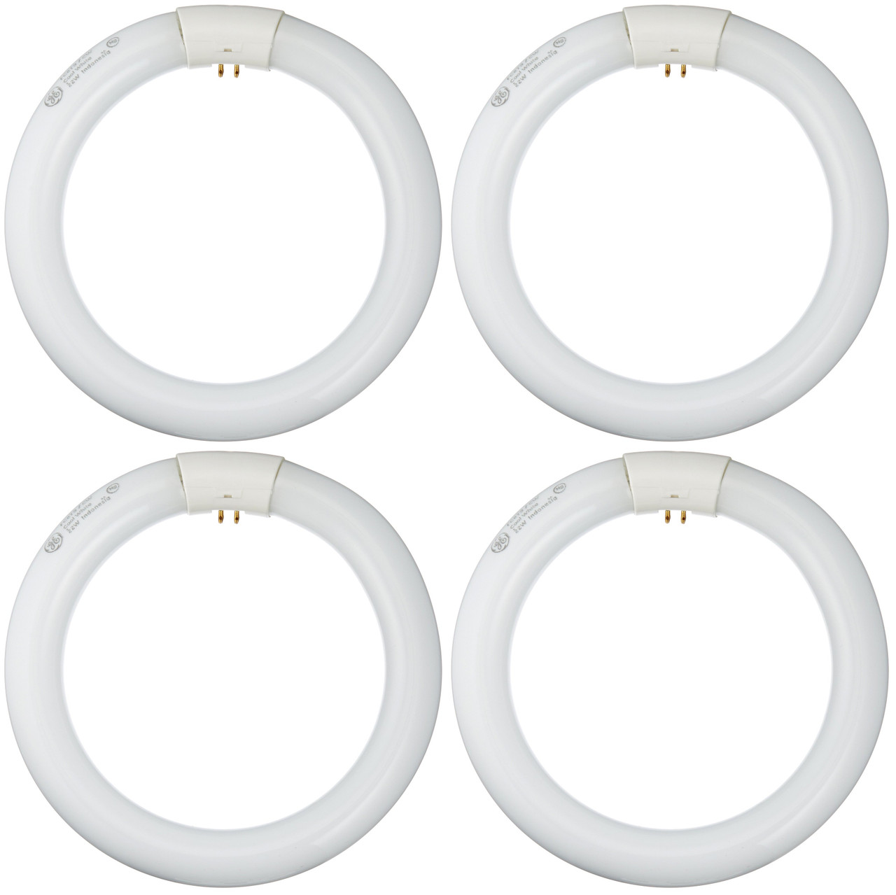 GE Lighting 33774 Circular Fluorescent Cool White 8-Inch Diameter Circline Fluorescent T9 Bulb, 22-Watt, 1100 lumen, 4100K (quantity of 4)