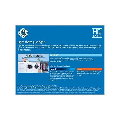 GE 42277 Refresh 60-Watt EQ G25 LED GLobe, Daylight, Dimmable, 5.5 watts, 500 lumens (2-Pack)