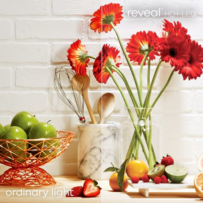 GE reveal LED ST19, pure clean HD light, 4 watt, 300 lumen, dimmable, GE's best light technology, medium base, 4 bulbs