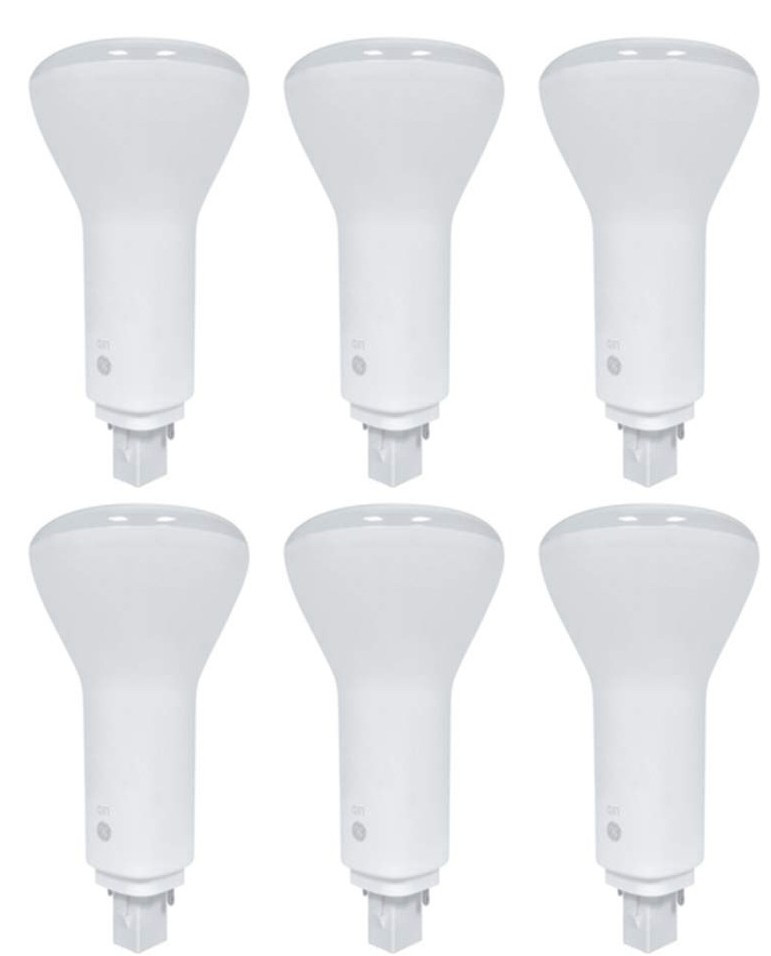 (case of 6) GE 93001 LED Light Bulb, 10.5 watt, 2 pin (G24d) Base, 1050 lumens, 3000K, Vertical, Plug in LED lamp