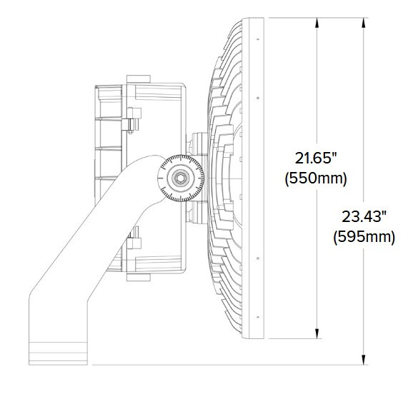 Beacon by Hubbell TSL Turf Sports Lighter LED Floodlight, 108000 lumens, Medium Flood, 740 watts, 4000K Color Temp, 277-480V, Light Grey, TSL-720-4K-UHV-M