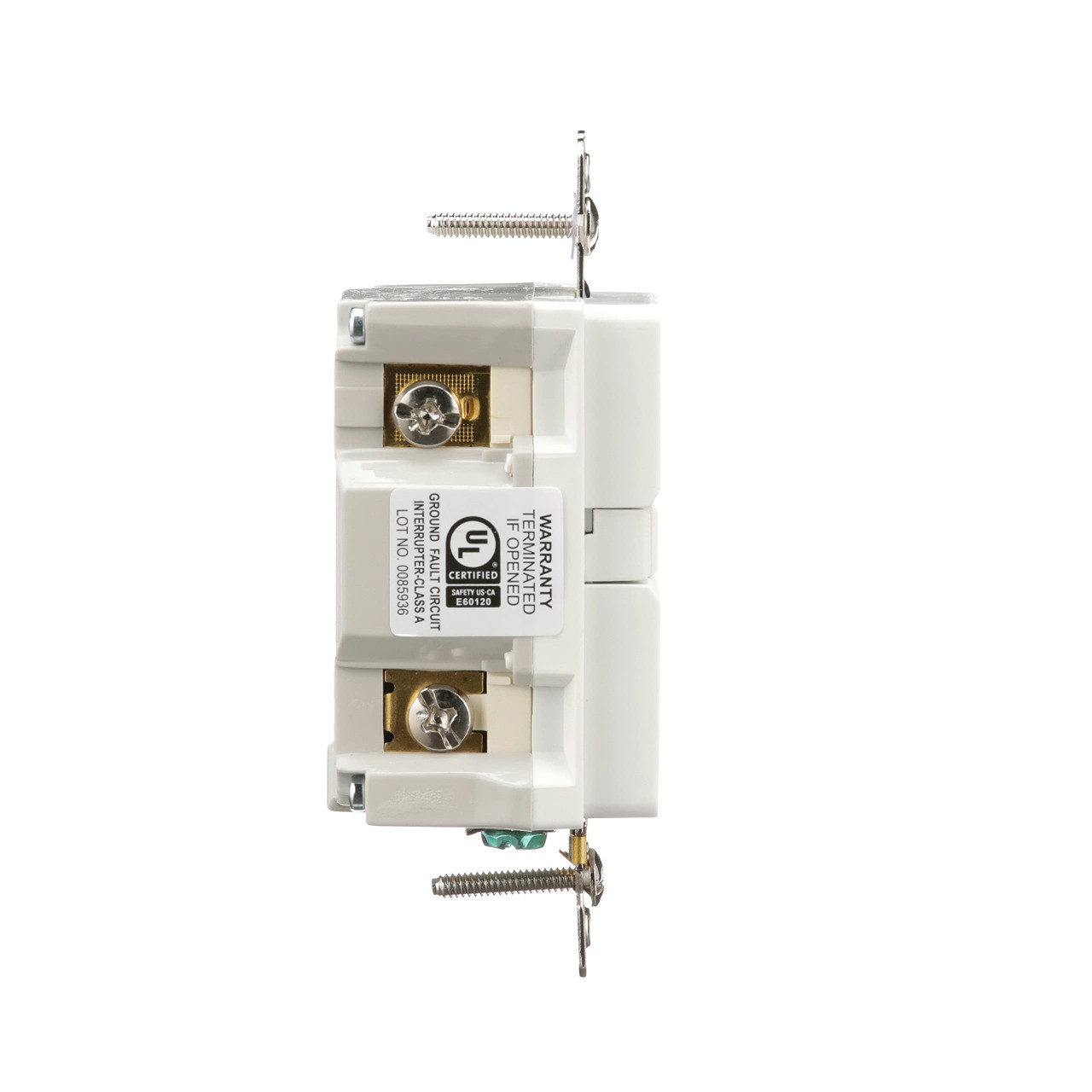 Eaton GFCI Self-Test 20A -125V Tamper & Weather Resistant Duplex Receptacle with Standard Size Wallplate, White