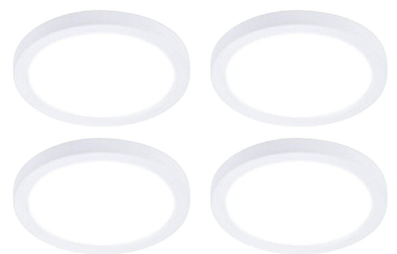 (case of 4) Lightolier LED Surface Mount Downlight, 7 inch round, 1000 lumen, 14 watts, Selectable Color Temperature, TRIAC Dimming, 120VAC, slim profile, white, SD7R10ESCT1W 