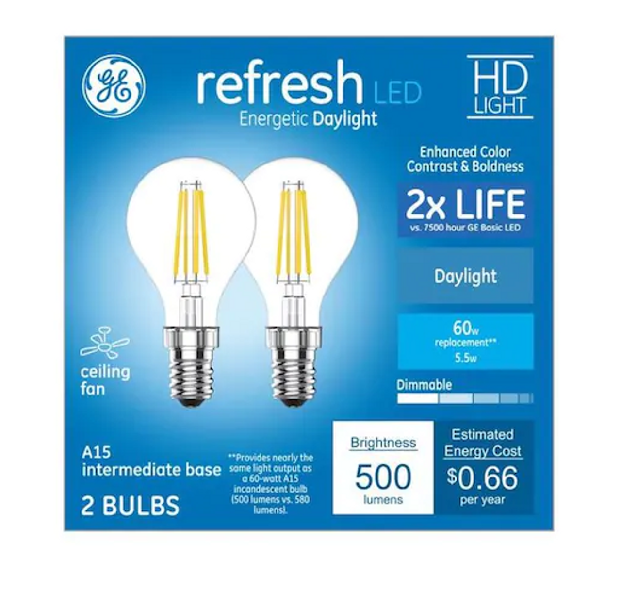 ge refresh led 1600 lumens