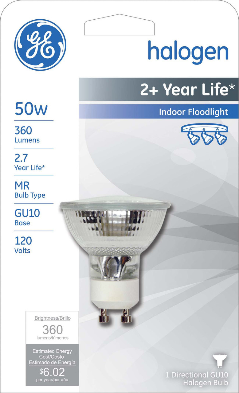 50 watt gu10 halogen bulb lumens