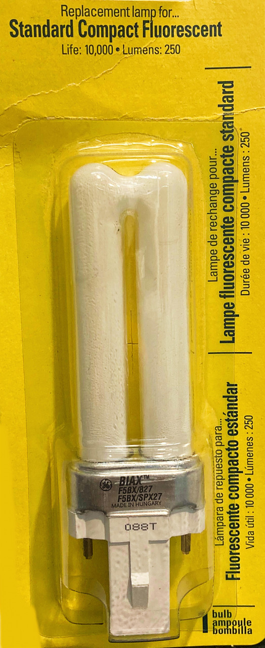 Ge Cfl Biax 2-Pin Bulb 4.2 In. 5 W 265 Lumens 2700 K 82 Cri Esr Cd