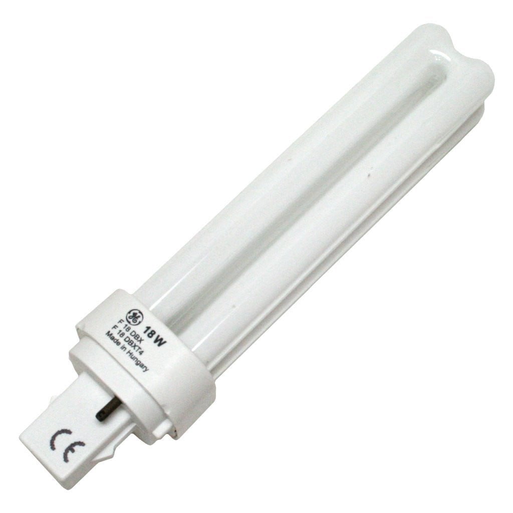 (25 Pack) GE 97579 F18DBX/835/ECO 18-Watt 3500K 2-Pin Double Tube G24D-2 Base Compact Fluorescent Lamp
