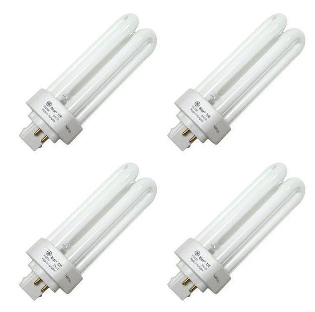 GE 97629 F32TBX/827/A/ECO 32-Watt Energy Smart Ecolux Triple Tube Compact Fluorescent Light Bulb, 2700K, 2400 Lumens, 82 CRI, T4 Shape, 4-Pin GX24Q-3 Base  Biax 97629 (4-Pack)