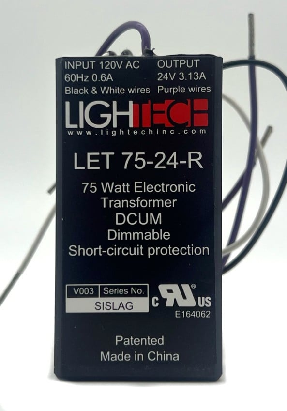 GE 66951 - 75 watt Output 120 volt Input Electronic Halogen Transformer (GELT75A12024SL 66951)