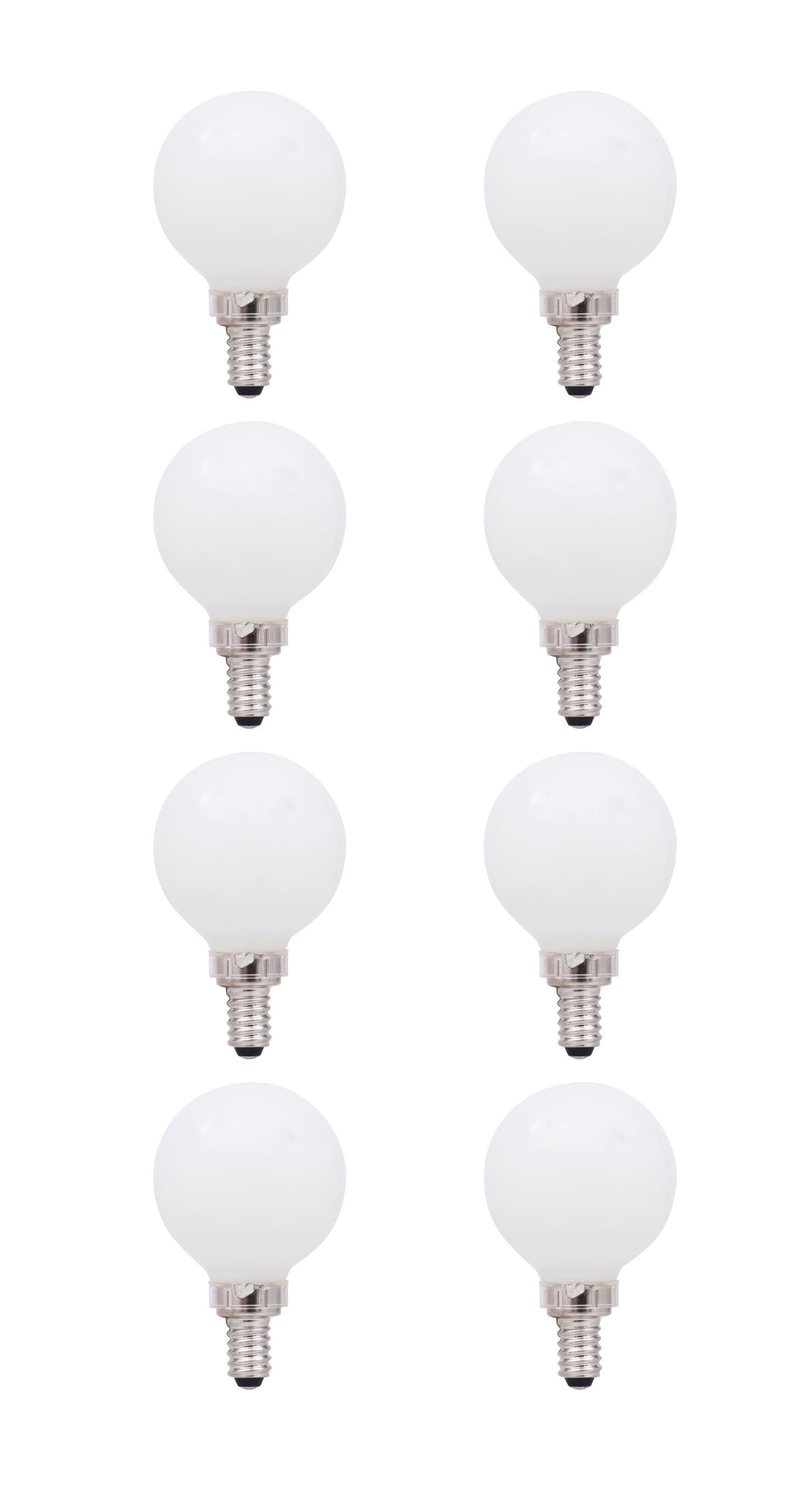 (8 bulbs) Sylvania 40359 LED Globe G16.5, 25 watt equivalent, Dimmable, Indoor Outdoor, Soft White, Candelabra base, LED Light Bulbs