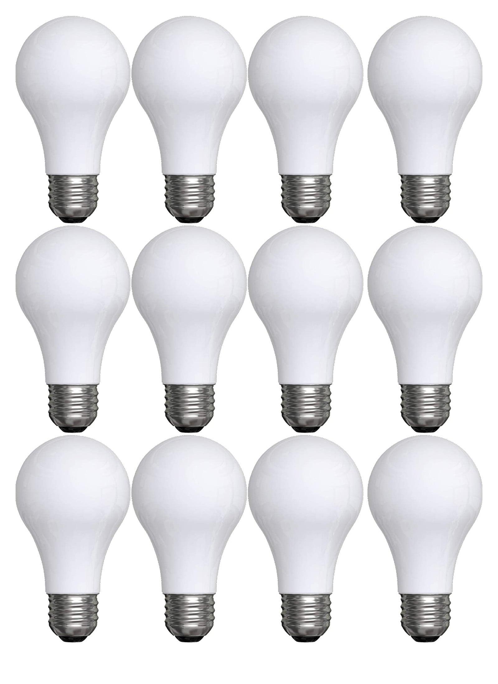 (12 bulbs) GE Lighting 99192 Daylight Classic Shape A19 LED 8 watts (60 Watt Replacement), 760-Lumen, Medium Base, Frosted Daylight, LED Light Bulb