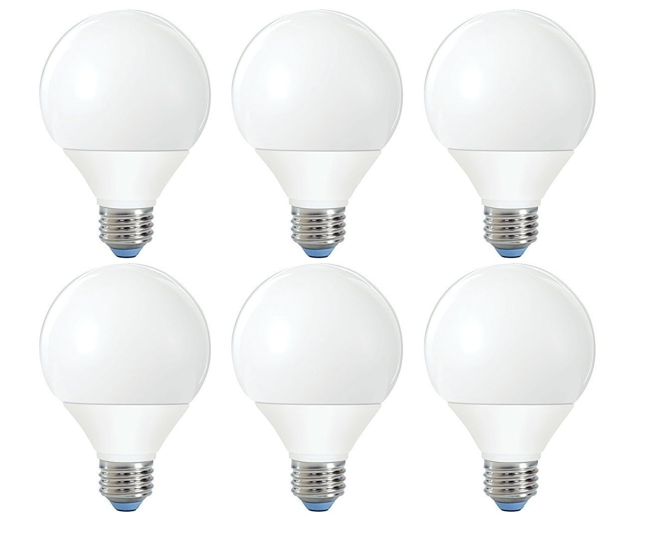 (6 bulbs) GE Reveal G25 Color-Enhancing Decorative CFL Bulb, 11-Watt (40 watt equivalent), Medium base, 450 lumens, warm white compact fluorescent lightbulb