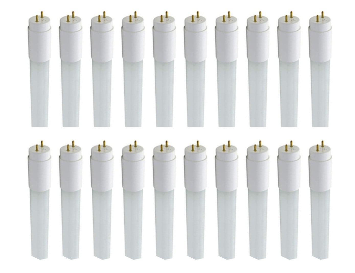 (case of 20) GE 34283 - LED14ET8/G/4/830 LED T8, 48 inch Tube Light Bulb for Replacing T8 Fluorescent, 14 watts, 1950 lumens, 3000K, plug and play, easy installation, Integrated LED tubes 
