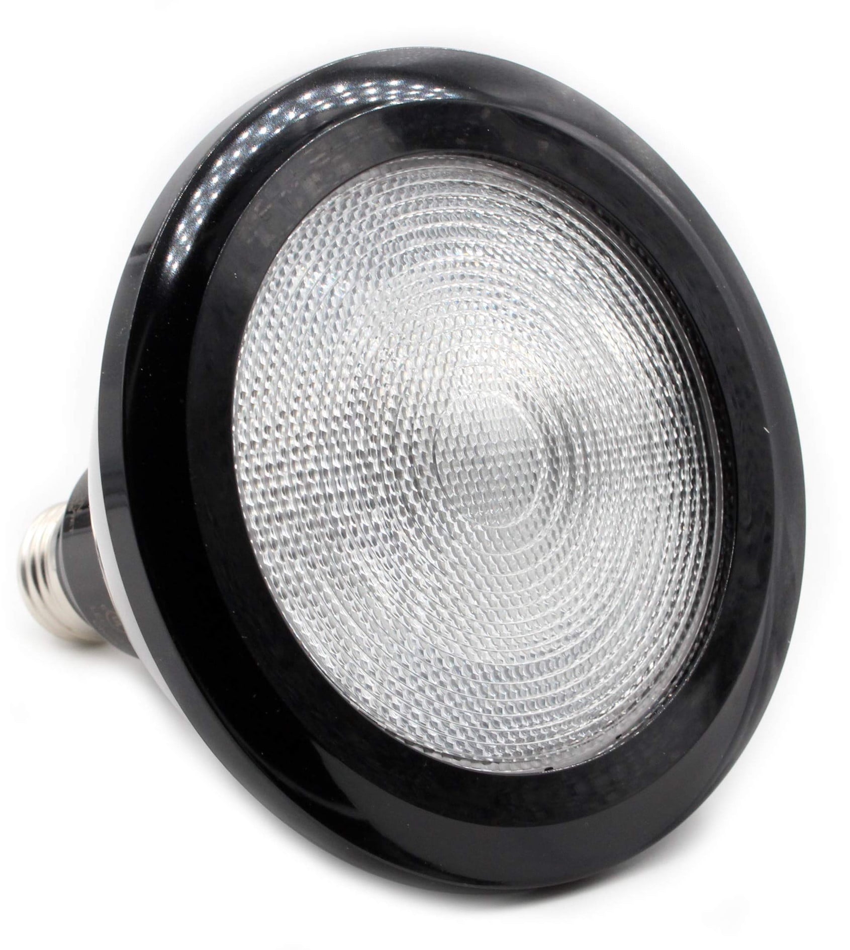 GE 50630 low glare LED PAR30, 12 watt, black, Dimmable, Visual Comfort Lens, 40 degree flood LED light bulb, 850 lumens, 2700K warm white,