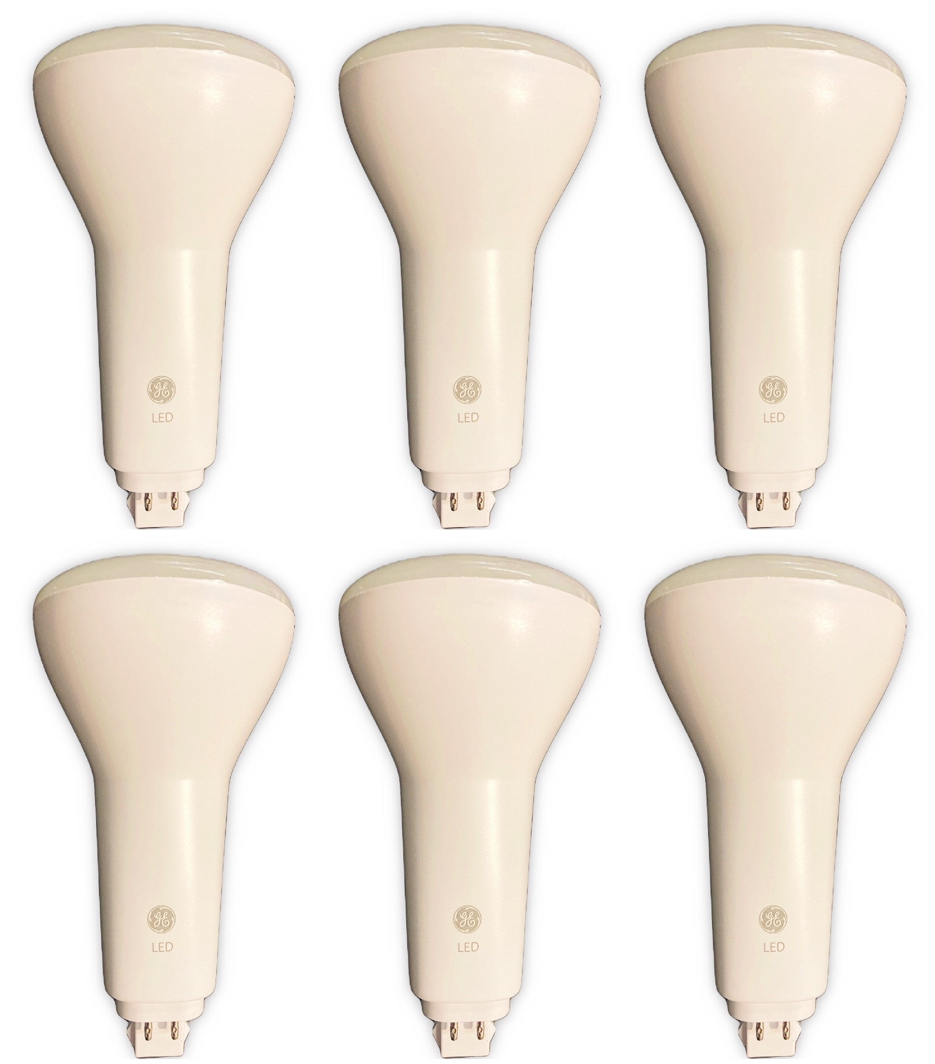 (6 bulbs) GE 33969 LED, 4 pin CFL replacement, G24q, 9 watt, 1200 lumen, 3000K Warm White, LED Light bulb, Vertical