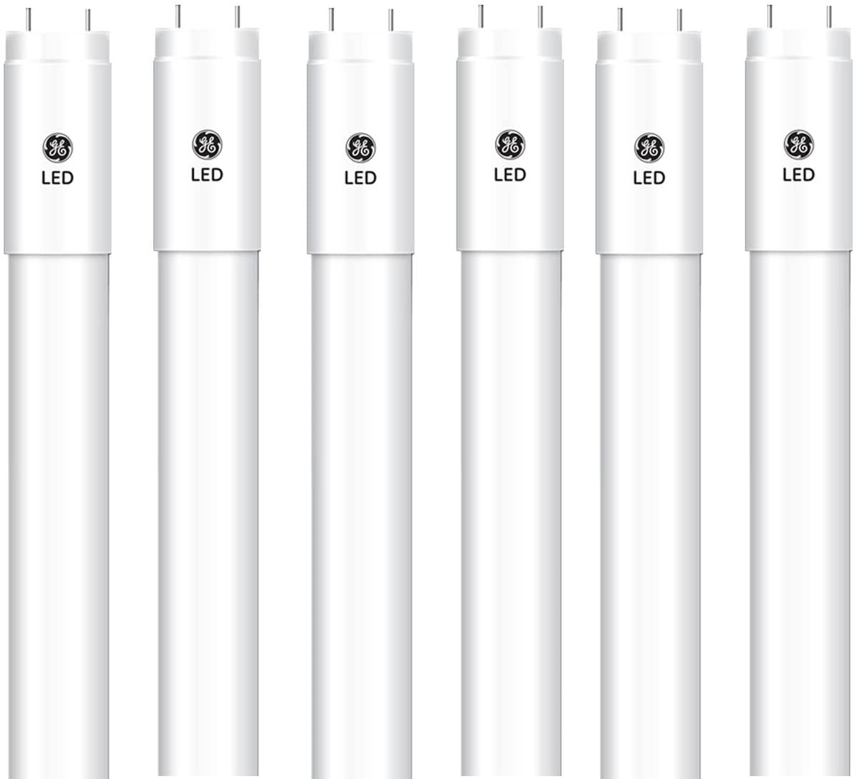 (6 tubes) GE 34477 LED Tube Fluorescent Replacement for T8, Type B Ballast Bypass, 36 inch, 4000K Cool White