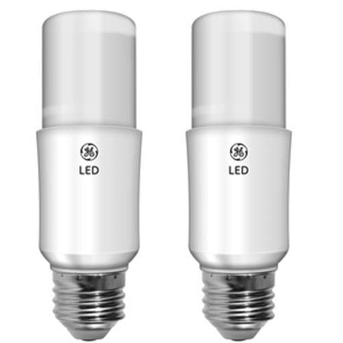 (2 bulbs)GE brightstik 15 watt LED, medium base,  1600 lumens LED Bright Stik, 2700K Warm white