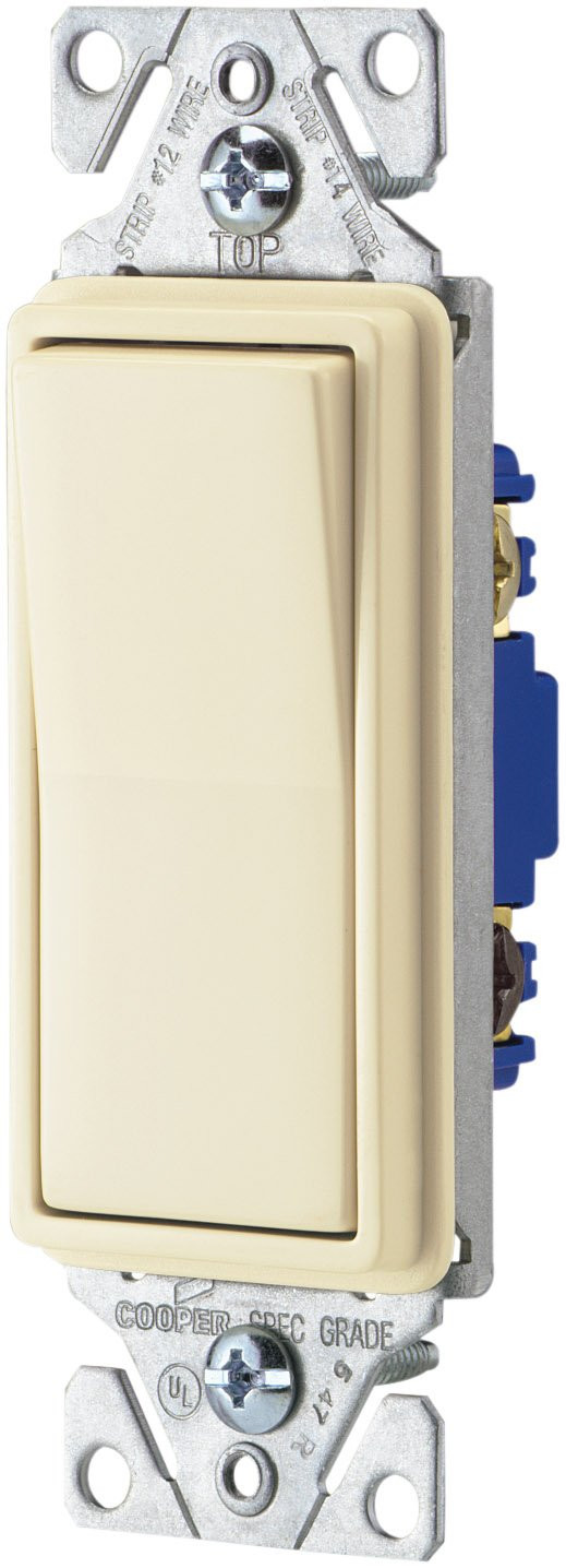 EATON Wiring 7503LA-BOX 15-Amp 120-Volt 3-Way Decorator, Light Almond