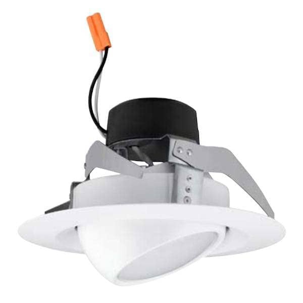 Hubbell LiteBox LBEB4A6L27K9 WH LED Downlight Retrofit Kit, Adjustable Eyeball, 4 inch round, 2700K, 630 lumens, 9.5 watt, Dimmable Directional Downlight