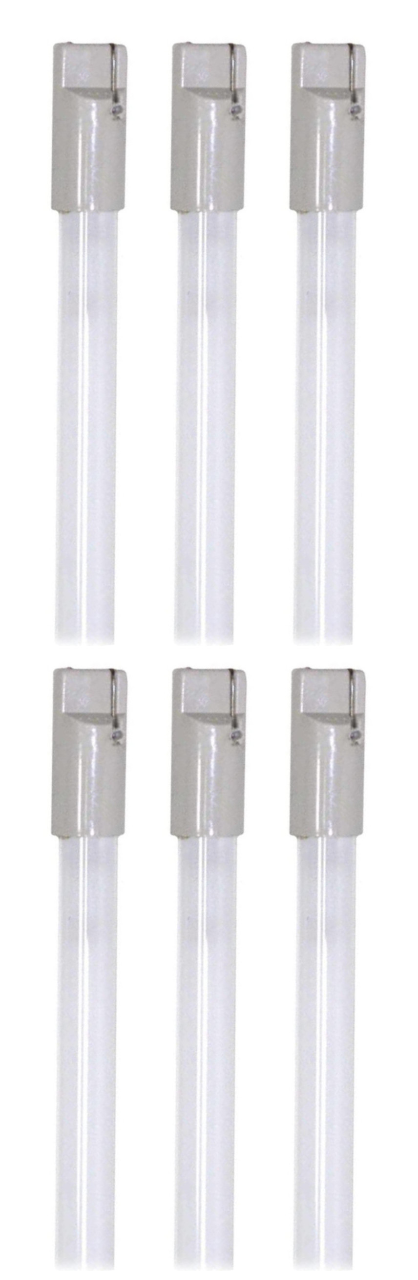 (case of 6) Sylvania 26232 - FM8/841 Straight T2 Subminiature Fluorescent Tube Axial Base, Cool White 4100K, Designer 800 series