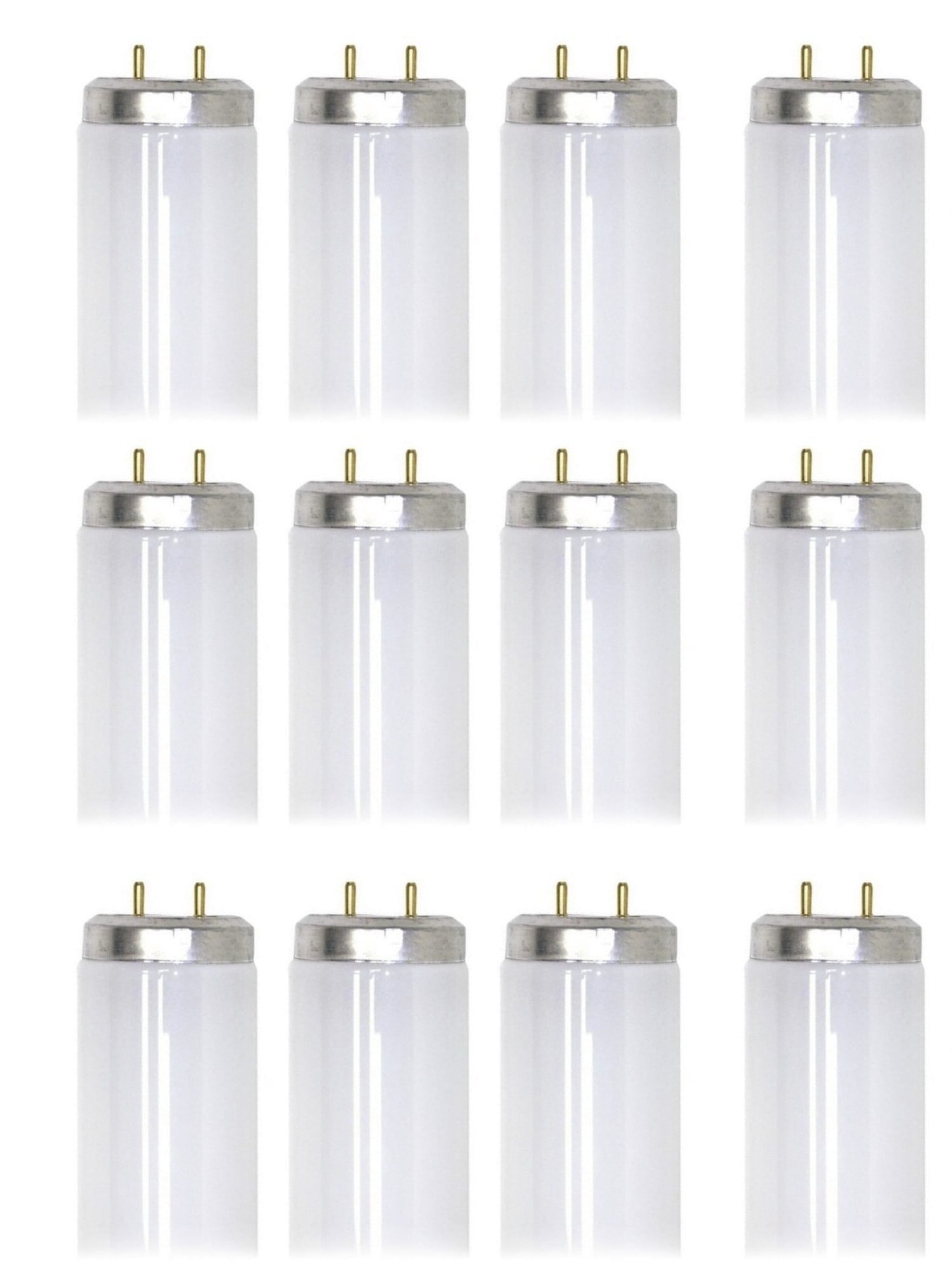 (case of 12) GE 26668 Linear Fluorescent Straight Lamp, 32 watt T8, 2800 Lumens, 4100K, Starcoat Ecolux