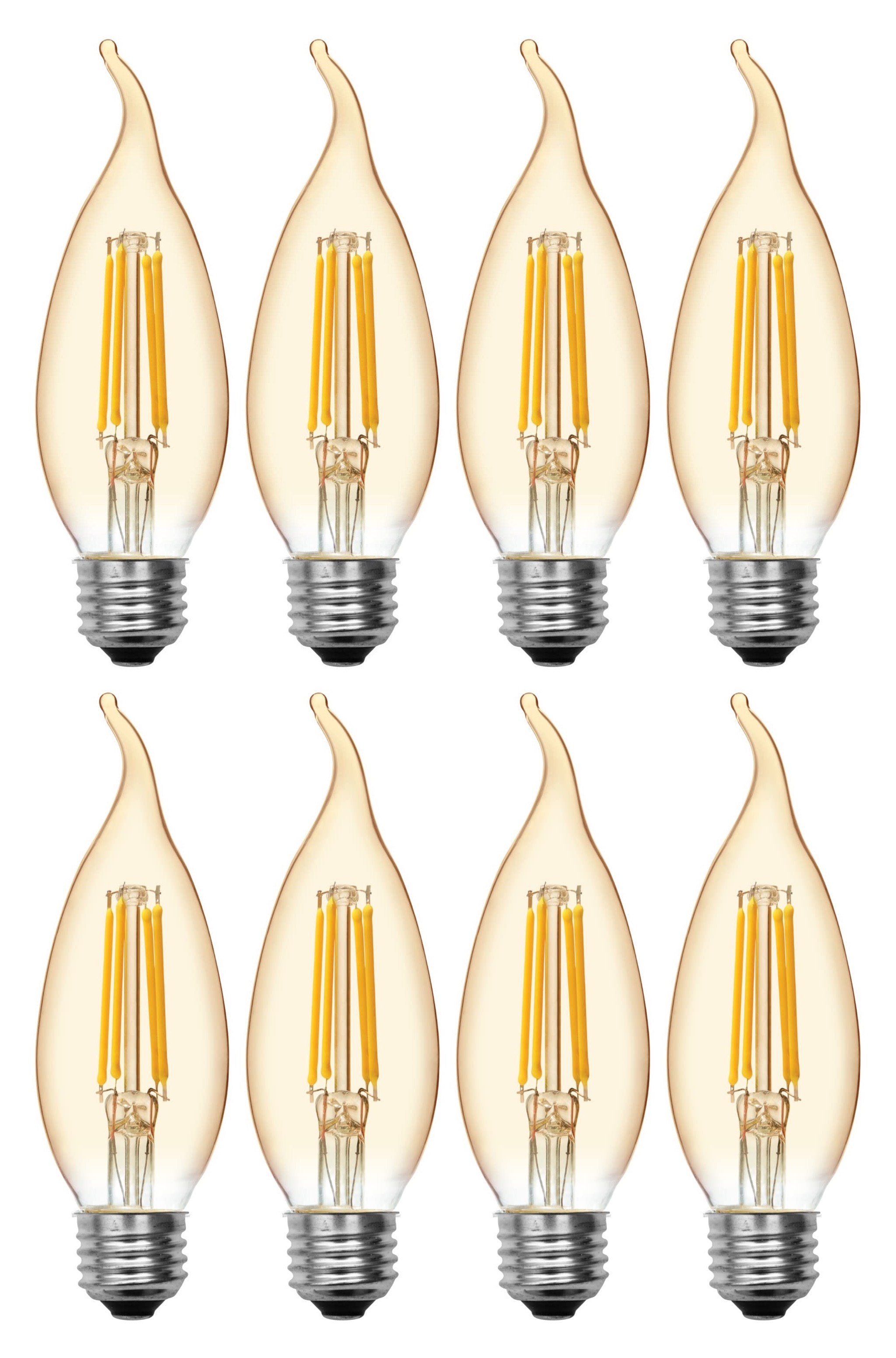 (case of 8 bulbs) GE Lighting Vintage Style LED Decorative Light Bulbs, 5.5 Watts (60 Watt Equivalent) Warm Candle Light, Amber Glass, Medium Base, Dimmable  