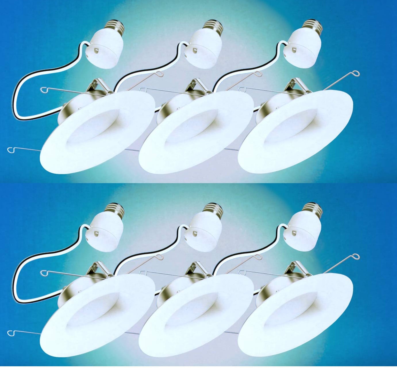 (case of 6) GE Lighting 47769 refresh LED Downlight, 8 watts, Daylight retrofit kit, White, Indoor Floodlight for 5 or 6 inch recessed downlight, easy LED upgrade, energetic light