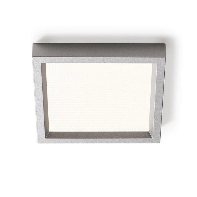 Lightolier S6S830K10AL  SlimSurface LED Surface Mount Light Fixture, 6 inch square luminaire, 3000K, Aluminum finish, 80CRI, 1000 lumens, Wet locations, 6x6 surface mount