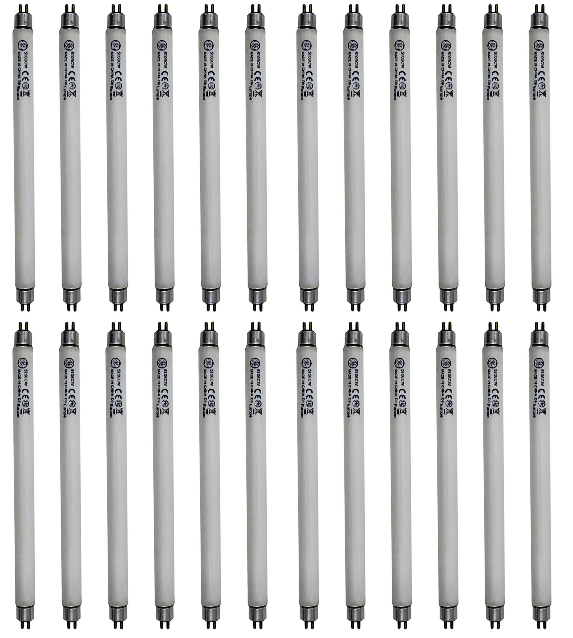(case of 24) GE 12774 5106CW  T5 Low voltage miniature aircraft Aviation Fluorescent Specialty Lamp, 4100K cool white, 9 inch T5 lamp