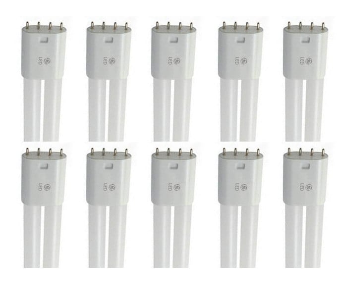 (case of 10) GE 39074 Led High Lumen Biax Plug-In upgrade for compact fluorescent, 21.85 inches, 17 watt, 4 pin 2G11 base, 3500K Neutral White, Frosted, Plug and Play ballast compatible LED bulb 