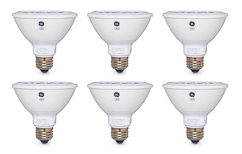 (case of 6) GE 84380 LED PAR30 Flood Light Bulb,  LED Lamp, 3000K, 900 series, Dimmable, 12 watt 900 lumens LED light bulb, LED12DP30RW93040