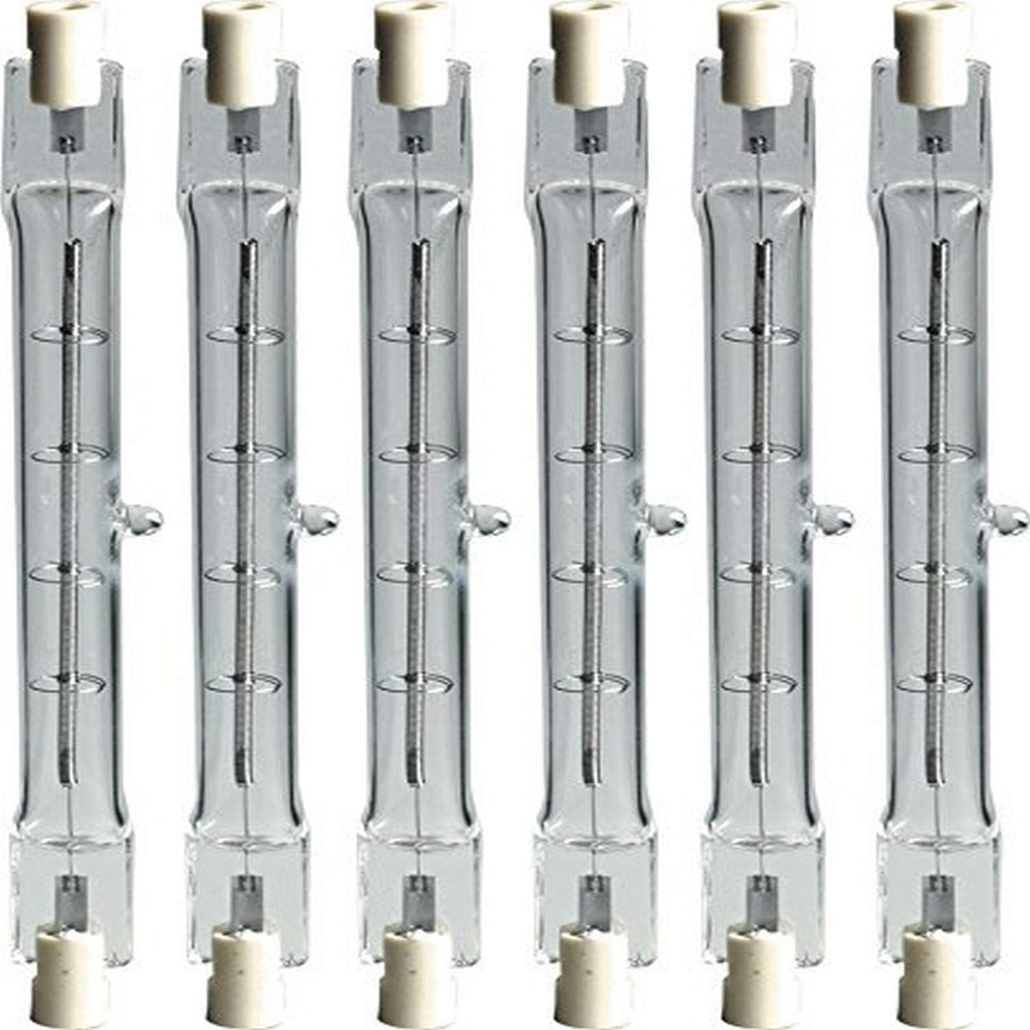 (6 bulbs) GE Lighting 24932 Proline 1500-Watt Halogen Quartz T3 240V  Light Bulb, Q1500T3CL/PRO, 32000 lumens