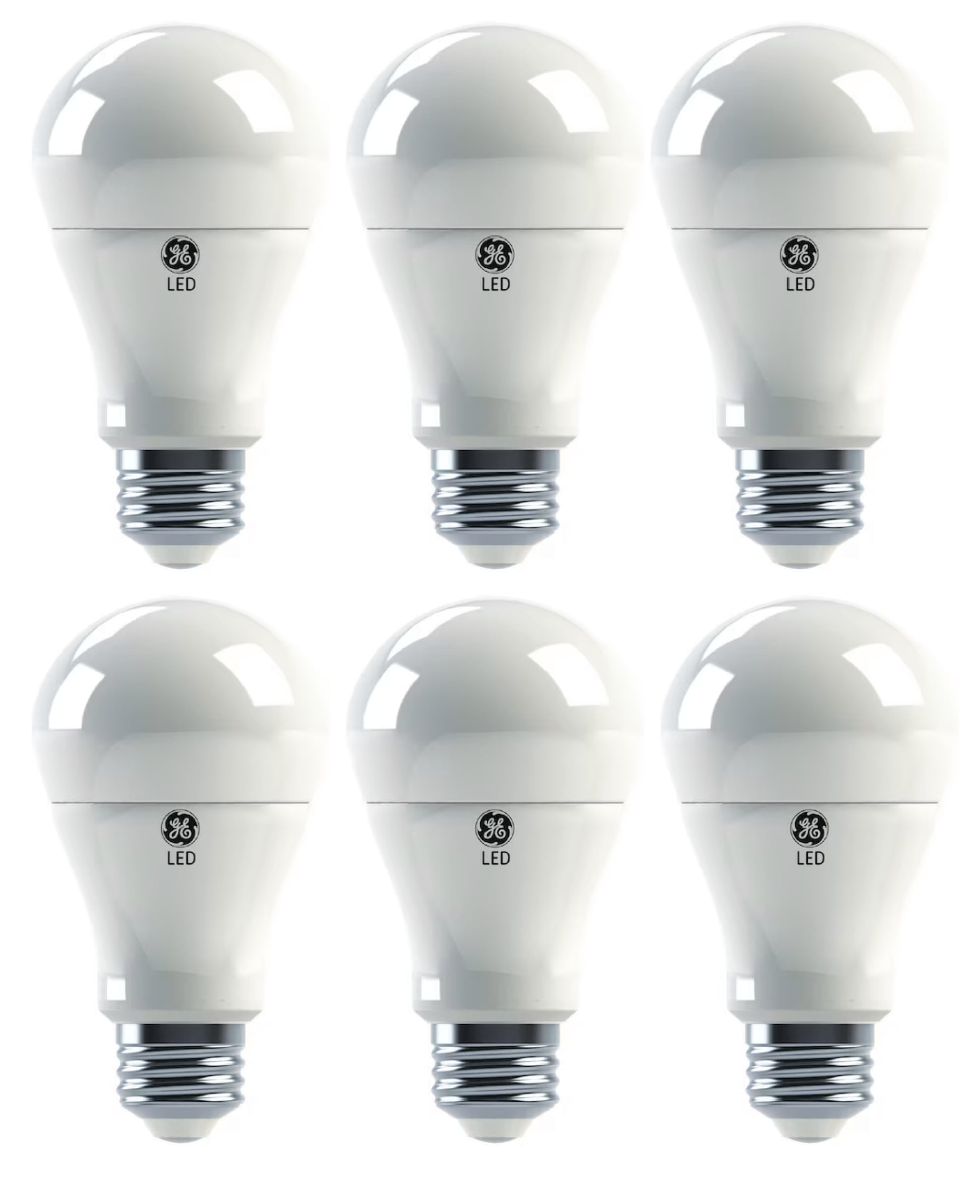 (case of 6) GE Lighting 69119 LED A19, 10 watt, warm white, medium base, dimmable LED Light Bulb, long life, low energy, high lumens 