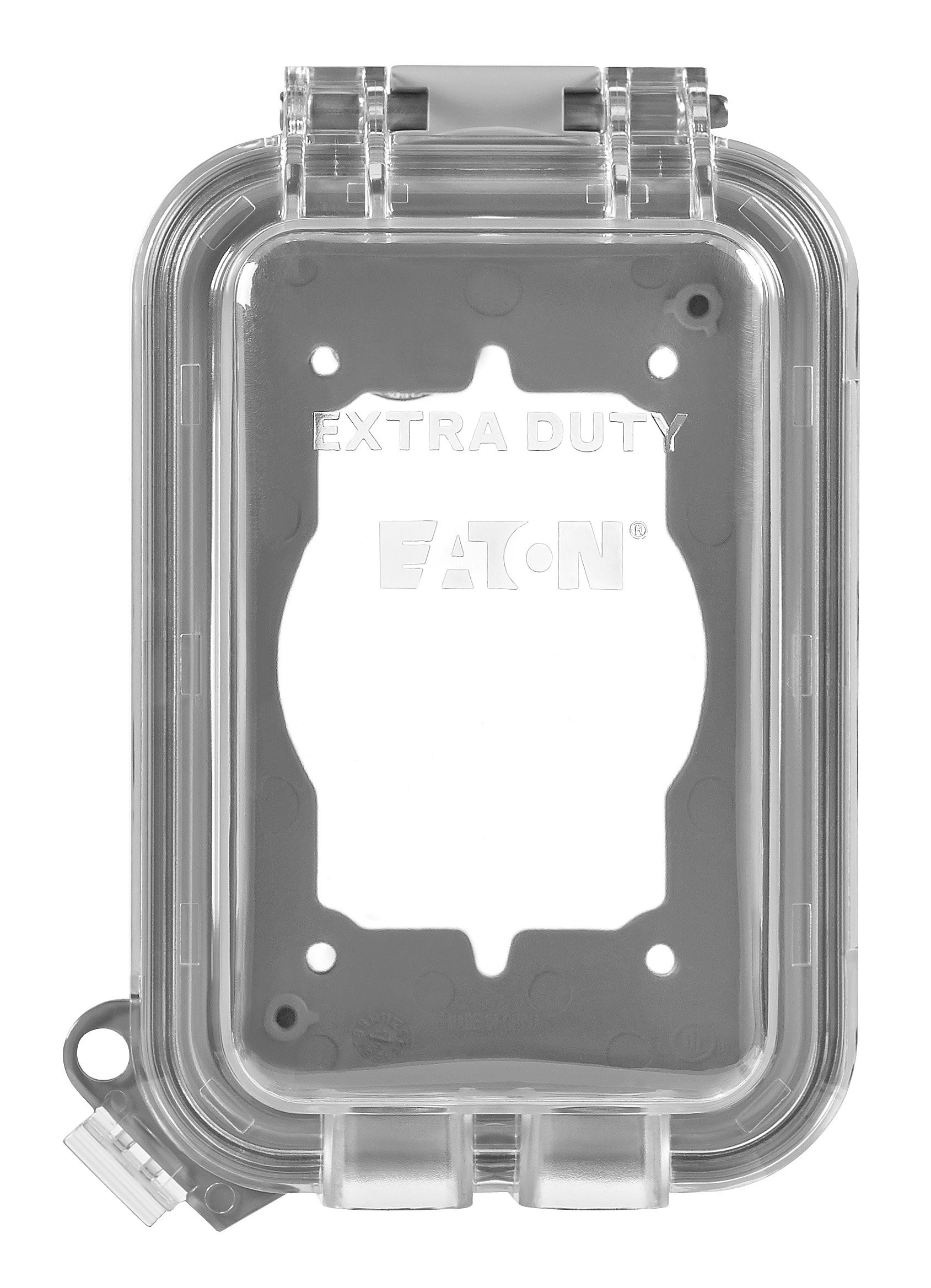 Eaton WIU-1VX Weather Protective Cover, self closing,  Vertical Mount, Gray, Grey, Single Gang Standard