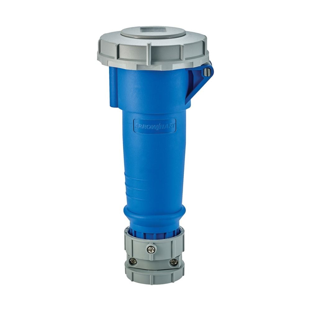 Eaton AH332C6W 32 Amp Pin and Sleeve Connector, IP69K, 240V, Two-pole Three-wire grounding, Female, BLUE