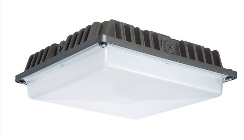 Philips Garage & Canopy LED Light, 88 watt, frosted lens, 4000K Neutral White, 10500 lumens, PGC88-NW-G1-SM-5-8-BZ, surface mount
