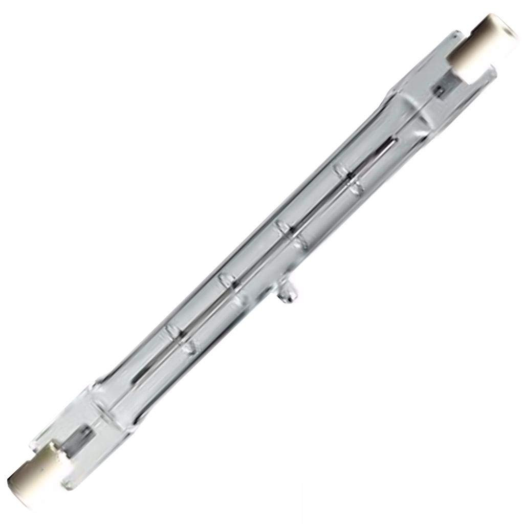 GE 43703 Q300T3/CL Quartzline T2.5 Stage & Studio Halogen Double-Ended Lamp, 300 watt, 120V, Horizontal burn