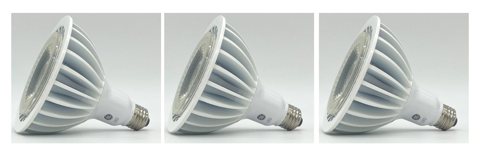 (case of 3 bulbs) GE 88801 LED PAR38, 3000K, 25 degree narrow flood lamp, 3000 lumens, 32 watts, long life low energy