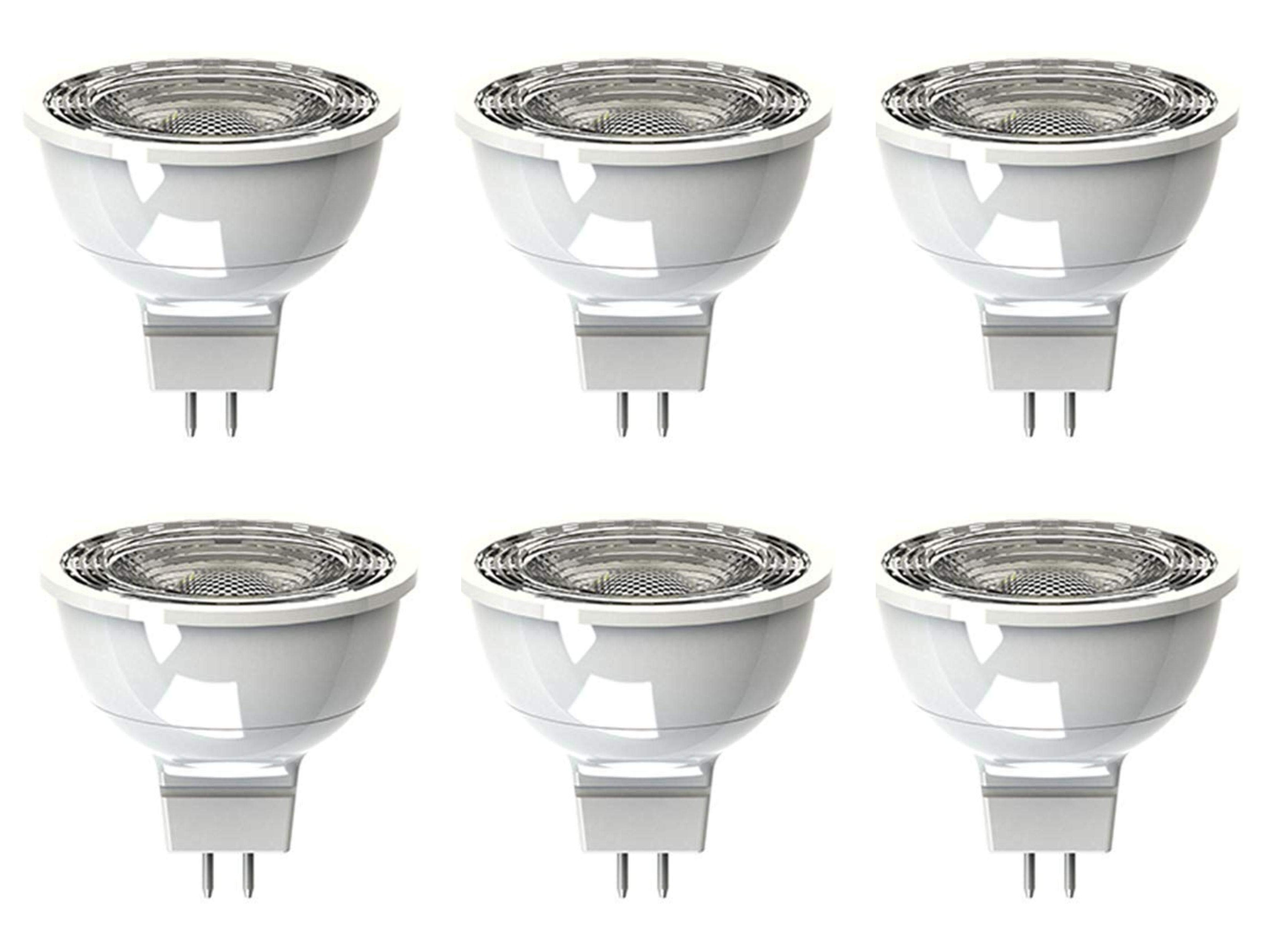 (case of 6) GE 93226 LED MR16, 7 watt, 500 lumen, 2700K Soft White, GU5.3 base, Narrow Flood lamp