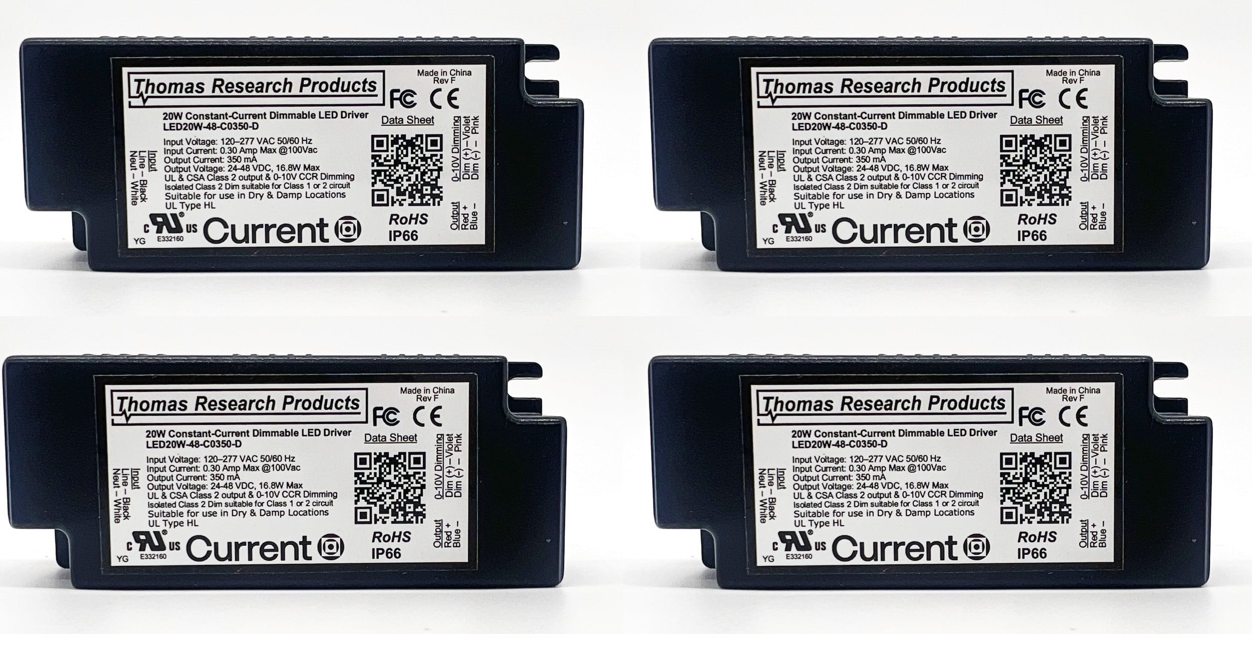 (case  of 4) Hubbell Thomas Research Project LED Driver LED20W-48-C0350-D