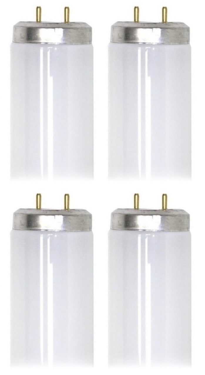 (4 tubes) GE 40120 - F58T8/835PLYLXLR Straight T8 Fluorescent Tube, 60 inch, 58 watt, 3500K Natural White