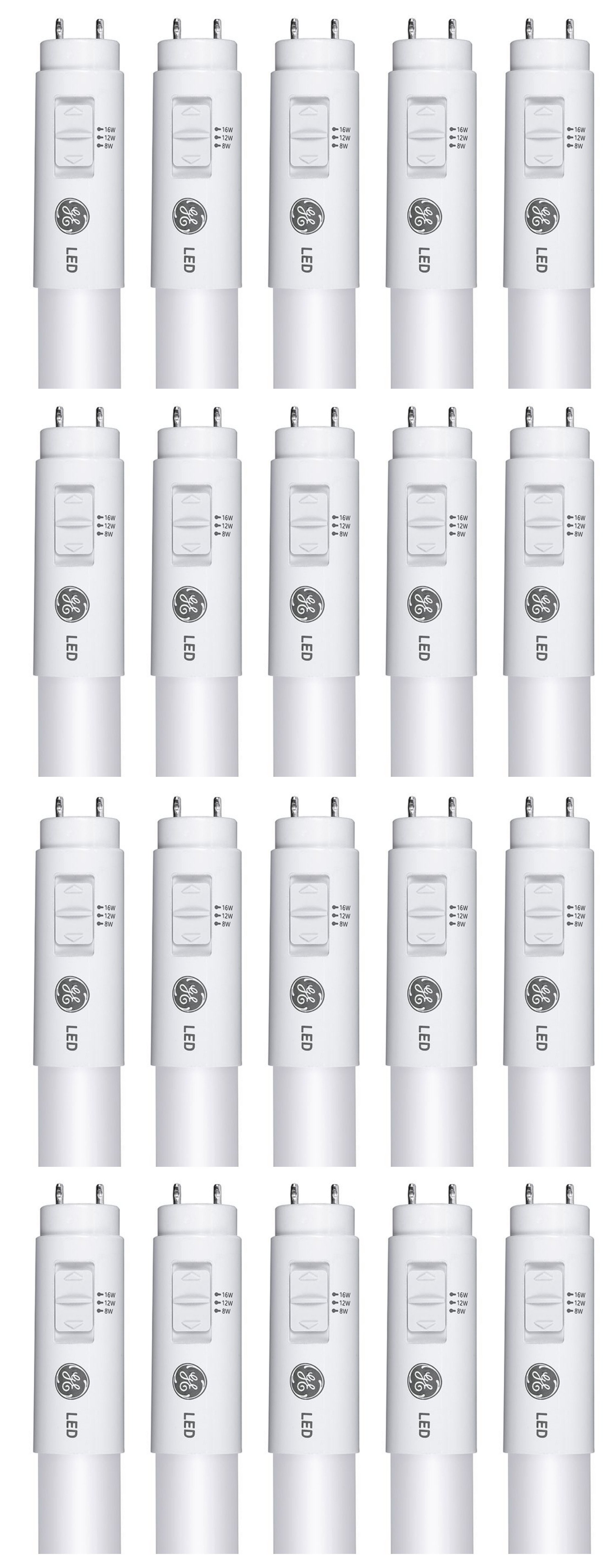 (case of 20) GE Lighting 93301824 LED Tube T8, 48 inch, SpectraChoice & LumenChoice  on-lamp Selectable Lumens & Color, 1100,1600, 2000 lumens, 3500K, 4000K, 5000K Type B Ballast Bypass