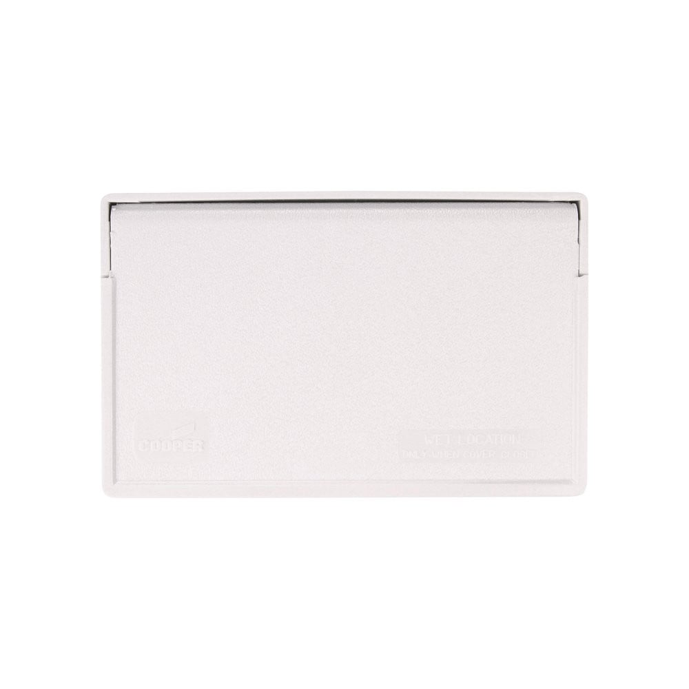 EATON Wiring Devices S3966W-SP White Weatherproof GFCI/Decorator Device Cover, 0.857 in L x 2.974, Horizontal, Plastic
